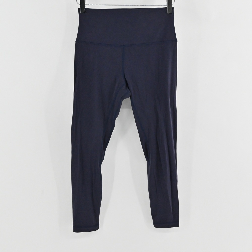 Lululemon Align High Rise Crop Pant Womens Size 8 Navy Blue Leggings Yoga Active
